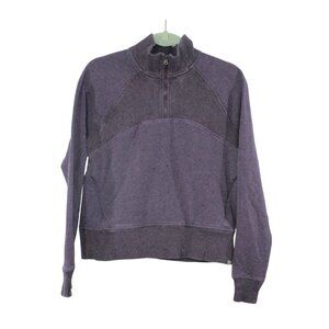 LL Bean Cozy Pullover Quarter Zip Purple Size Small